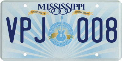 MS license plate VPJ008
