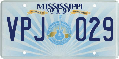 MS license plate VPJ029