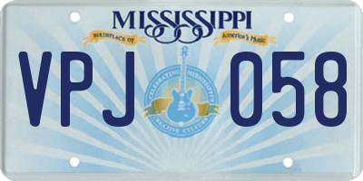 MS license plate VPJ058