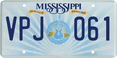 MS license plate VPJ061