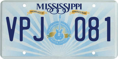 MS license plate VPJ081