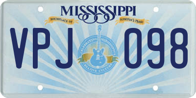MS license plate VPJ098