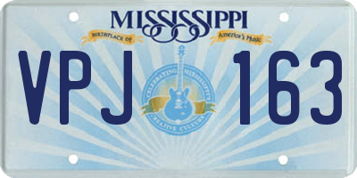 MS license plate VPJ163