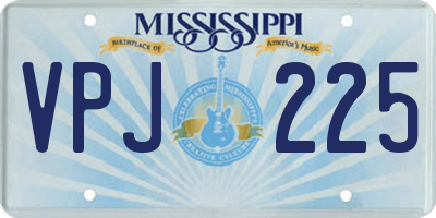 MS license plate VPJ225
