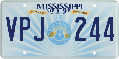 MS license plate VPJ244