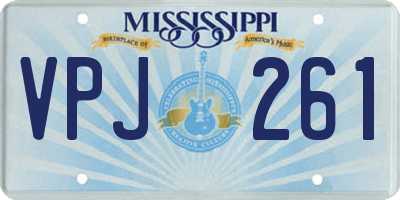 MS license plate VPJ261