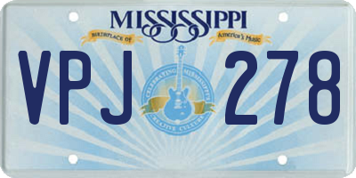 MS license plate VPJ278