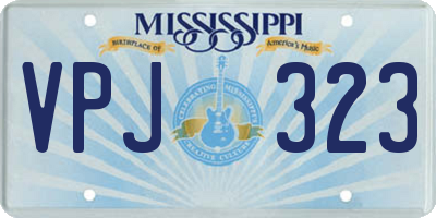 MS license plate VPJ323