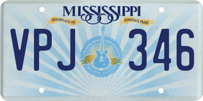 MS license plate VPJ346