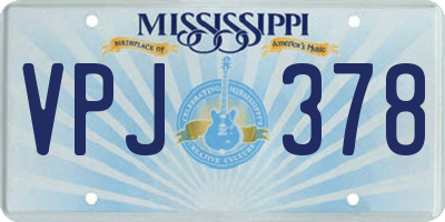 MS license plate VPJ378