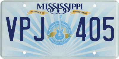 MS license plate VPJ405