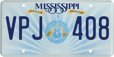 MS license plate VPJ408