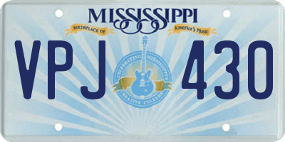 MS license plate VPJ430