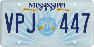 MS license plate VPJ447