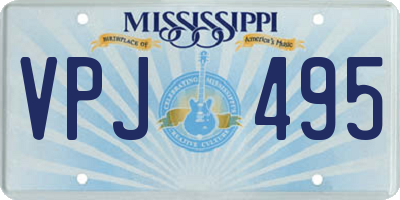 MS license plate VPJ495