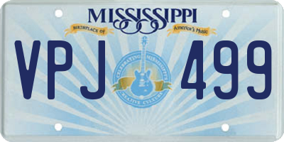 MS license plate VPJ499