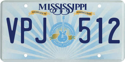 MS license plate VPJ512