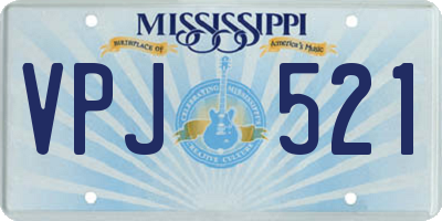 MS license plate VPJ521