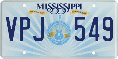MS license plate VPJ549