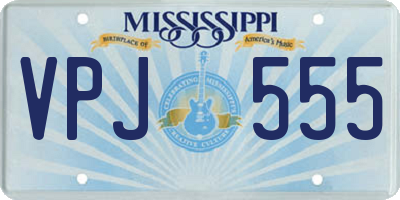 MS license plate VPJ555