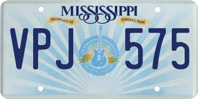 MS license plate VPJ575