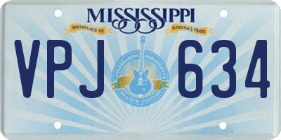 MS license plate VPJ634