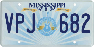 MS license plate VPJ682