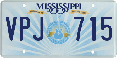 MS license plate VPJ715