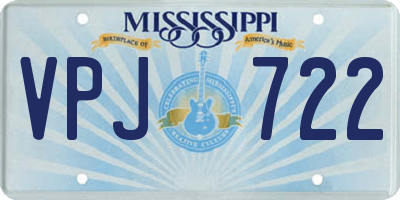 MS license plate VPJ722