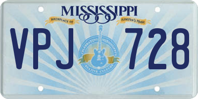 MS license plate VPJ728
