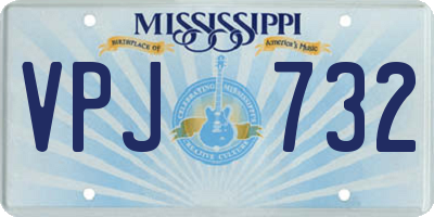 MS license plate VPJ732