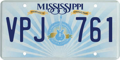 MS license plate VPJ761
