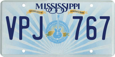 MS license plate VPJ767