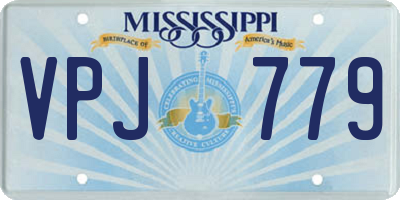 MS license plate VPJ779