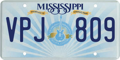 MS license plate VPJ809