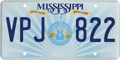 MS license plate VPJ822