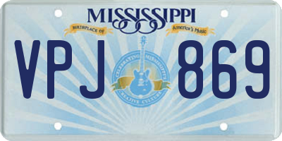 MS license plate VPJ869
