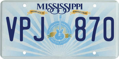 MS license plate VPJ870