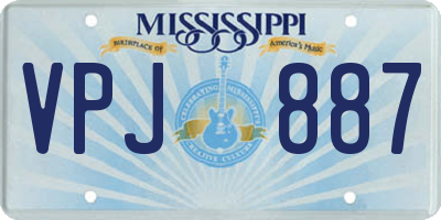 MS license plate VPJ887
