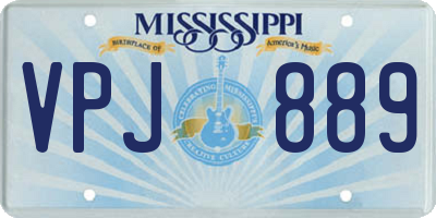 MS license plate VPJ889