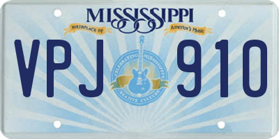 MS license plate VPJ910