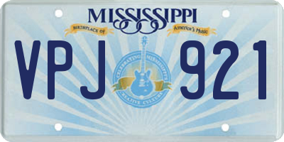 MS license plate VPJ921