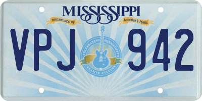 MS license plate VPJ942