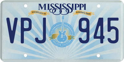 MS license plate VPJ945