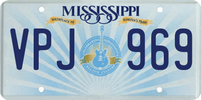 MS license plate VPJ969