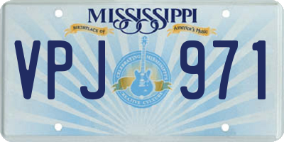 MS license plate VPJ971