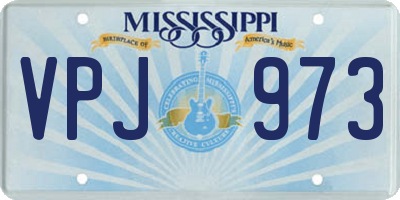 MS license plate VPJ973
