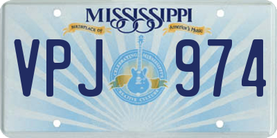 MS license plate VPJ974