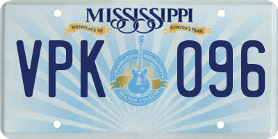 MS license plate VPK096