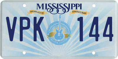 MS license plate VPK144